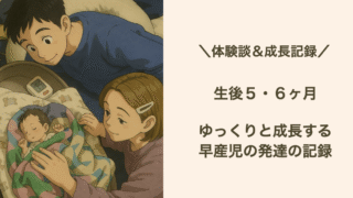 早産児【生後5・6ヶ月】の成長記録｜修正3・4ヶ月の発達と本音と悩みの体験談