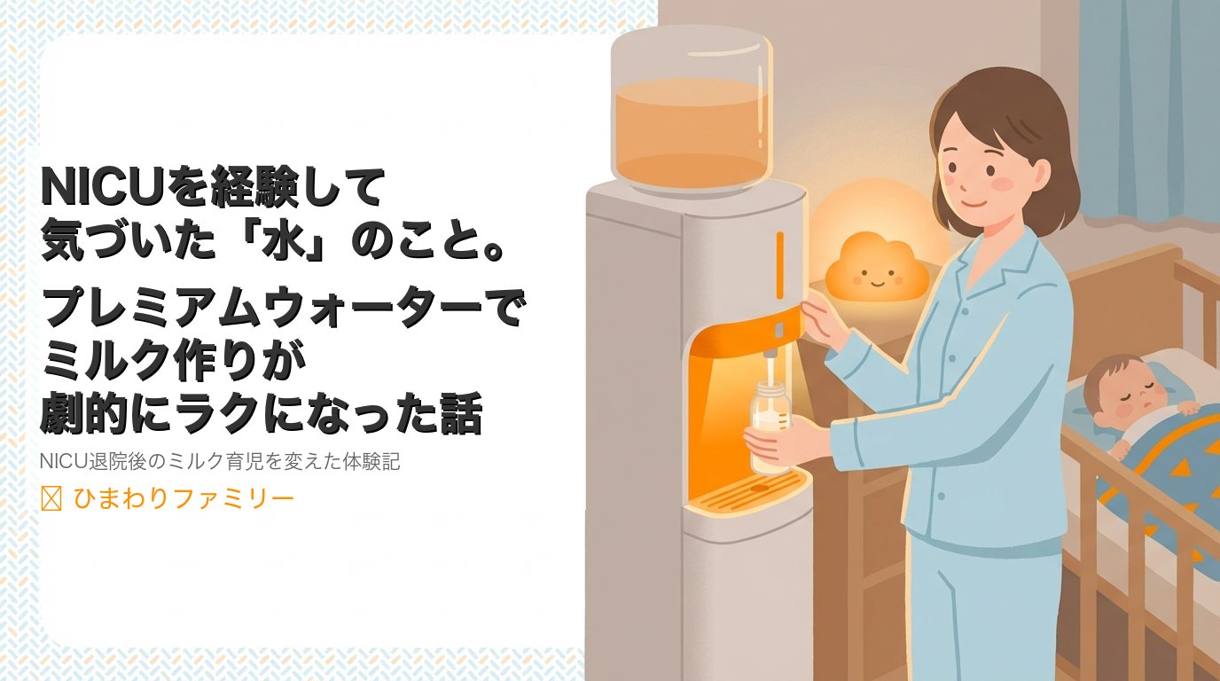 NICUを経験して気づいた「水」のこと